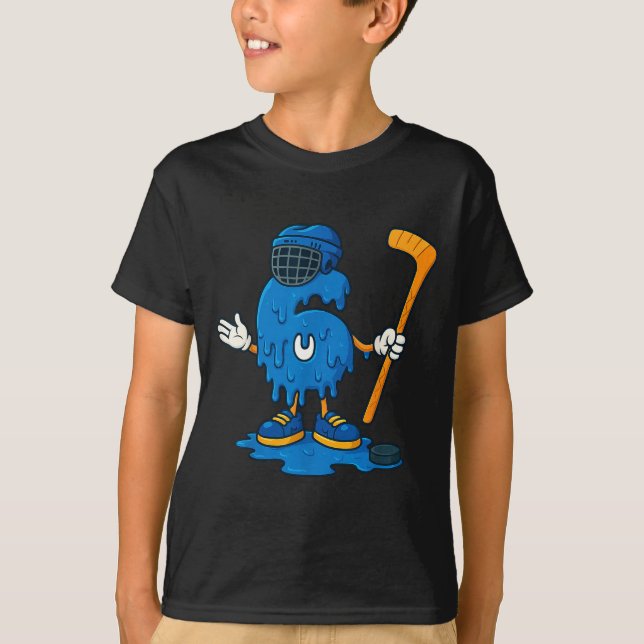 T-shirt 67 Drip Ice Cream Hockey Player  (Devant)