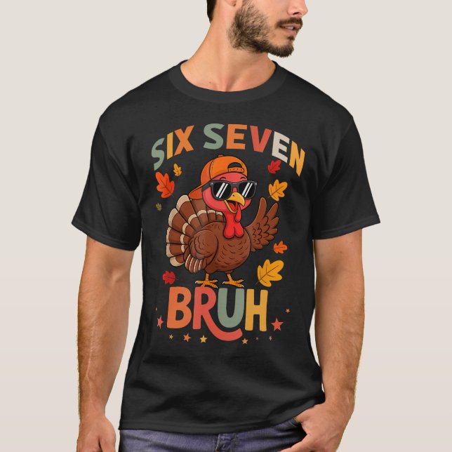 T-shirt 67 drôle de Thanksgiving Six Sept Mème Dinde Gloug (Devant)
