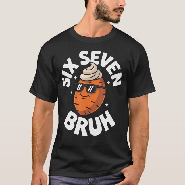 T-shirt 67 drôle de Thanksgiving Six Sept Meme Sweet Potat (Devant)