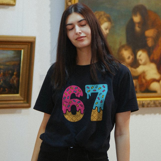 T-shirt 67 Drôle Mème Crème de glace Six sept Gen Alpha (Créateur téléchargé)