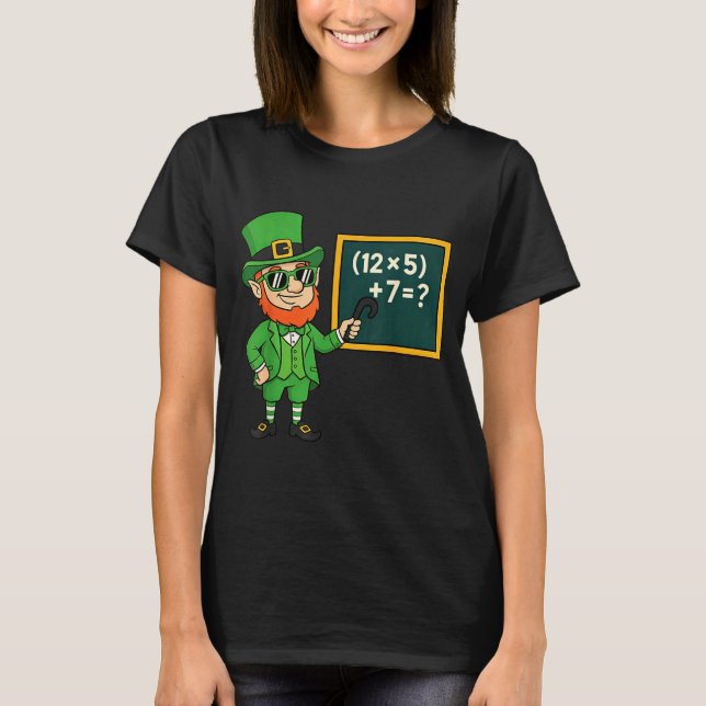 T-shirt 67 drôle St Patricks Day professeur de mathématiqu (Devant)