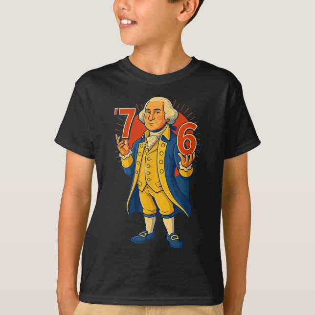 T-shirt 67 drôles de George Washington Meme Six Seven Gen  (Devant)