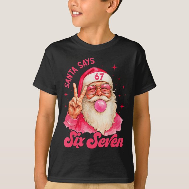T-shirt 67 Funny Meme Merry Xmas Santa Says Six Seven Chri (Devant)