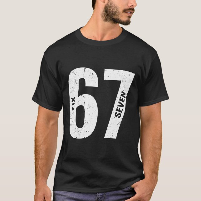 T-shirt 67 Funny Meme Six Seven Retro  (Devant)