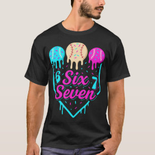 T-shirt 67 Glace Baseball Drip Plaque de Base Six Sept 6 