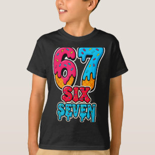 T-shirt 67 Glace Dégoulinante Drôle Six Sept Mème Générati