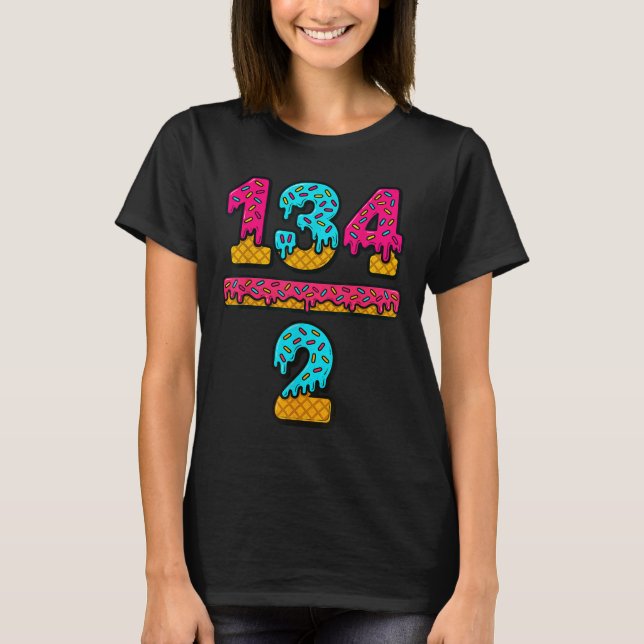 T-shirt 67 Glace Dégoulinante Mème Division Prof de Maths  (Devant)