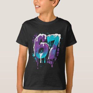 T-shirt 67 Glace qui dégouline Mème Drôle Six Sept Gen Alp