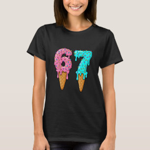 T-shirt 67 Glace qui dégouline Mème Six Sept Argot Gen Alp