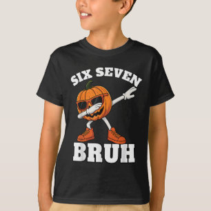 T-shirt 67 Halloween Drôle Six Sept Bruh Mème Brainrot Pu