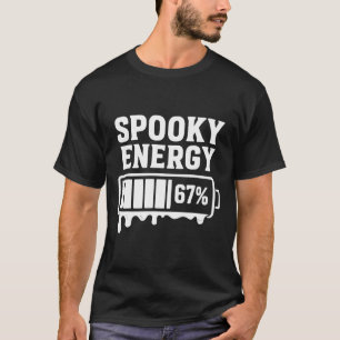 T-shirt 67 Halloween Énergie Effrayante Brainrot Meme Six
