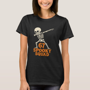 T-shirt 67 Halloween Mème 6 7 Nombres Six Sept Drôle Enfan