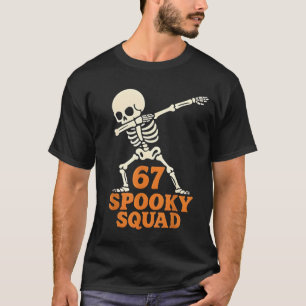 T-shirt 67 Halloween Mème 6 7 Nombres Six Sept Drôle Enfan
