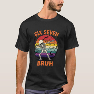 T-shirt 67 Halloween Mème Six Sept Numéros de squelette Dr