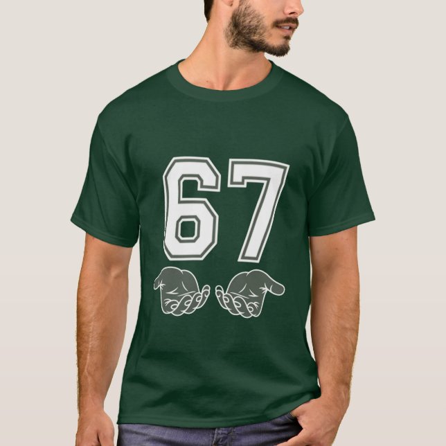 T-shirt 67 Hand Funny Six Seven Meme Generation Alpha  (Devant)