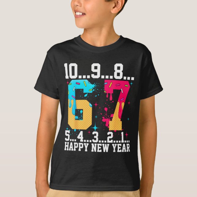 T-shirt 67 Happy New Year Six Seven Funny Countdown 2026  (Devant)