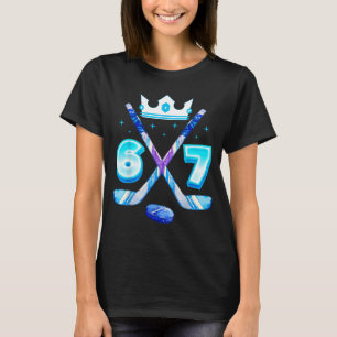 T-shirt 67 Hockey Dégoulinant Drôle de Glace Meme Numéro S
