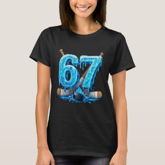 T-shirt 67 Hockey Drip Number Funny Meme Style Six Seven 