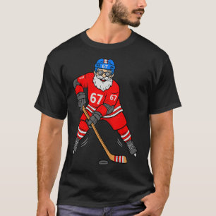 T-shirt 67 Hockey sur glace Santa Six Sept Mème Noël Sport