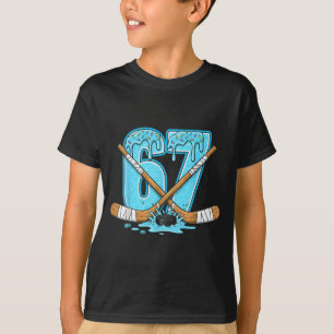 T-shirt 67 Ice Cream Drip Hockey Argot Gen Alpha Six Seven