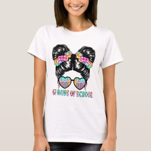 T-shirt 67 Jours D'école Filles Aux Chignons Décoiffés Enf