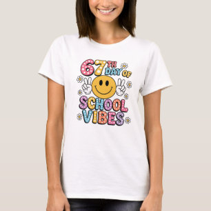 T-shirt 67 Jours d'École Mème 100ème Jour d'École Vibes S