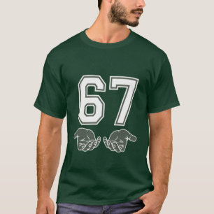 T-shirt 67 Main Drôle Six Sept Mème Génération Alpha 