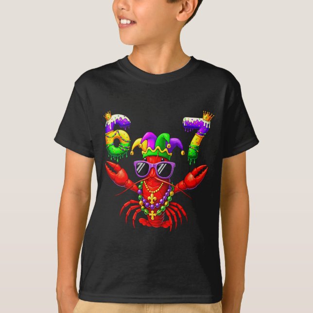 T-shirt 67 Mardi Gras Crawfish Beads Six Seven Carnival Bo (Devant)