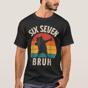 T-shirt 67 Mème 6 7 Dabbing Capyra Six Sept Bruh Drôle Bo