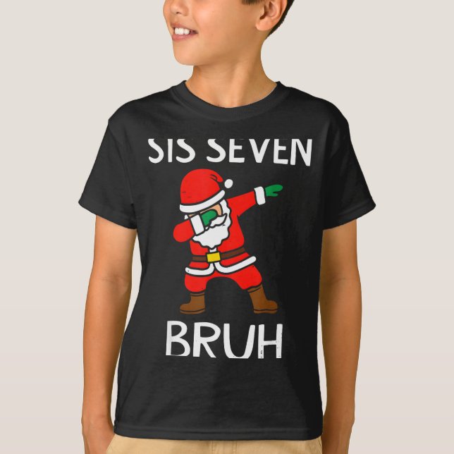 T-shirt 67 Meme 6 7 Funny Christmas Dabbing Santa Six Seve (Devant)