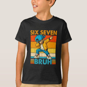 T-shirt 67 Meme 6 7 Garçons Dabbing Six Sept Bruh Enfants