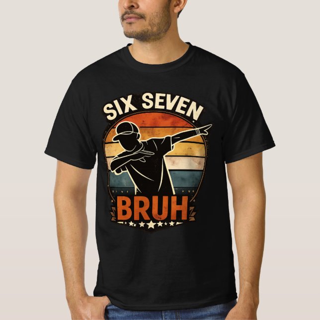 T-shirt 67 Mème 6 7 Nombres Dabbing Six Sept Mec (Devant)
