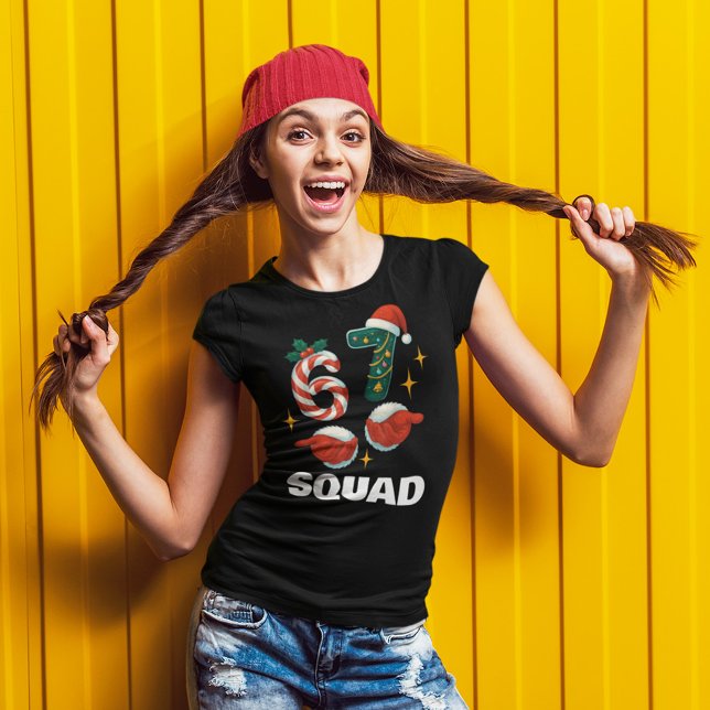 T-shirt 67 Meme 6-7 Squad Noël (Créateur téléchargé)