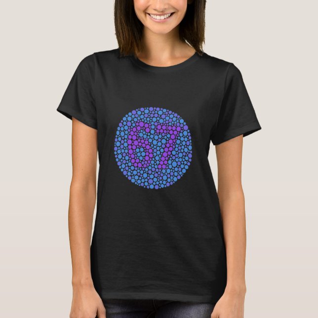 T-shirt 67 Meme Caché Tendance Gen Z Alpha Six Sept 6 7  (Devant)