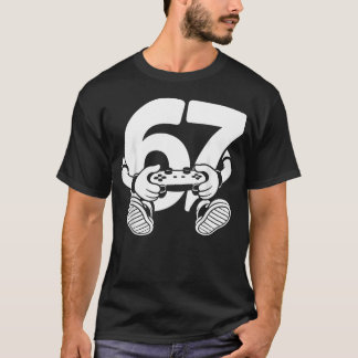 T-shirt 67 Mème de joueur Six Sept Numéro Humour Tendance
