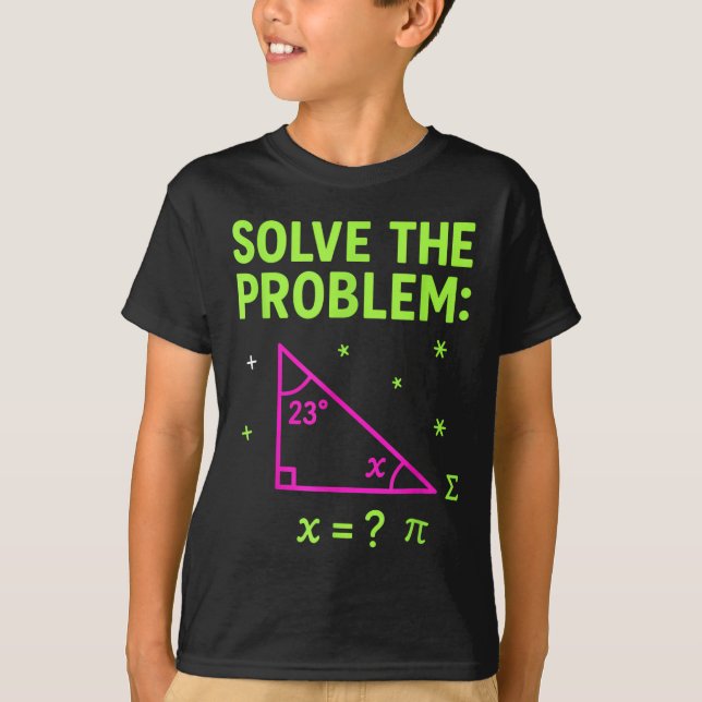 T-shirt 67 Mème de maths Résoudre le problème Drôles d'ens (Devant)