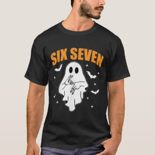 T-shirt 67 Mème Drôle Fantôme Halloween Hanté 6 7 Six Sept