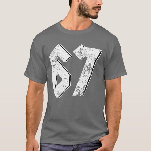 T-shirt 67 Meme Drôle Six Sept Meme 6 7 (Devant)