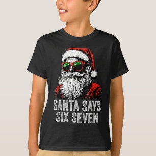 T-shirt 67 Meme Drôle Six Sept Noël 6-7 Meme Santa 6