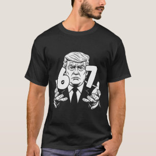 T-shirt 67 Meme Drôle Trump 67 Mains Meme Argot 6 7 Mains