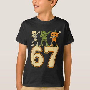 T-shirt 67 Meme Drôles de Numéros Halloween Six Sept Homme