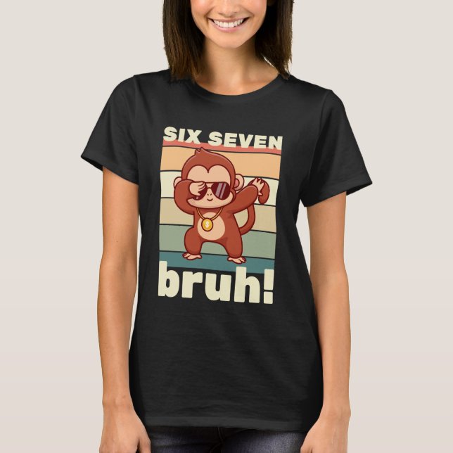 T-shirt 67 Meme Funny Six Seven Bruh Kids Boys Girls Dabbi (Devant)