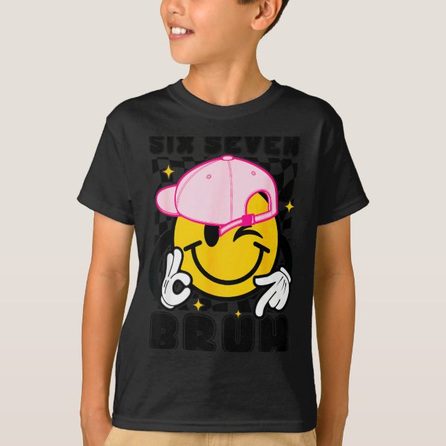T-shirt 67 mème gen alpha argot 6 7 six sept mecs (Devant)