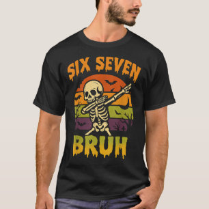 T-shirt 67 Meme Halloween 6 7 Squelette Six Sept Nombres D