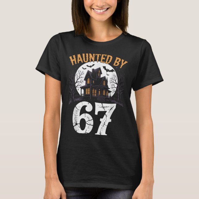 T-shirt 67 Mème Halloween Costume Brainrot Haunted 6 7 Six (Devant)