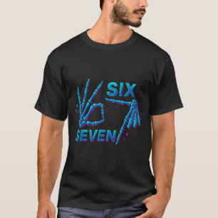 T-shirt 67 Mème Main de squelette 6 7 Halloween Six Sept D