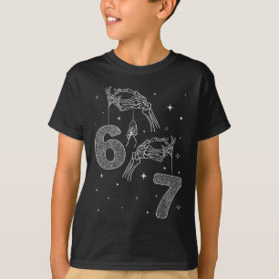 T-shirt 67 Meme Main de squelette drôle Halloween Six Sept