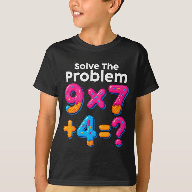 T-shirt 67 Meme Prof de maths Crème glacée qui coule 6 7 B (Devant)