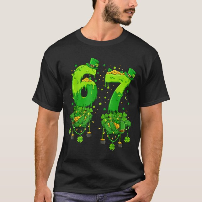 T-shirt 67 Meme Shamrocks Six Seven Shamrocks 6-7 St Patri (Devant)