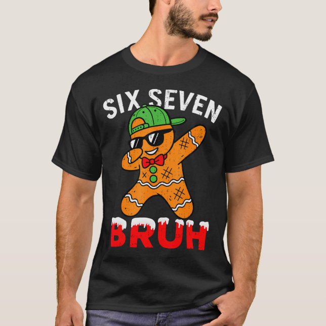 T-shirt 67 Meme Six Sept Bruh Dabbing Gingembre Drôle Chri (Devant)